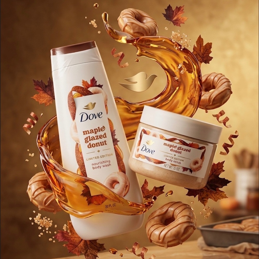 Dove Maple Glazed Donut Nourishing Body Wash & Scrub - Cream